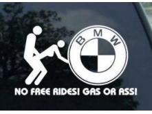 BMW No Free Ride (17cм) арт.2527
